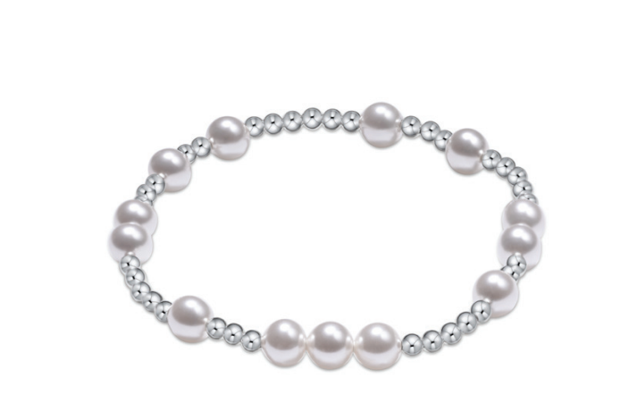 hope unwritten sterling 6mm bead bracelet - pearl by enewton