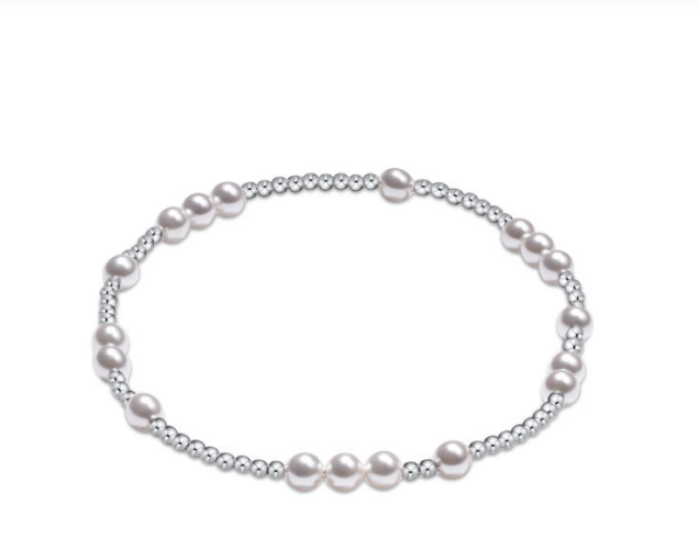 hope unwritten sterling 4mm bead bracelet - pearl by enewton