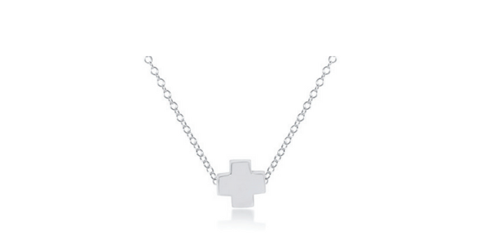 16" necklace sterling - signature cross sterling by enewton