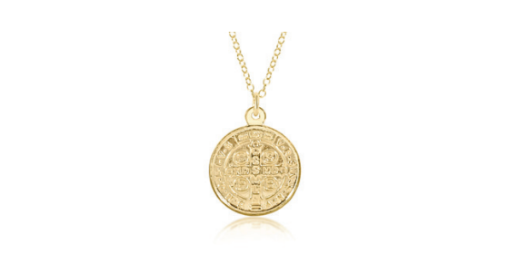 16" necklace gold - blessing gold disc by enewton