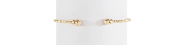 classic gold 2mm bead cuff bracelet by enewton