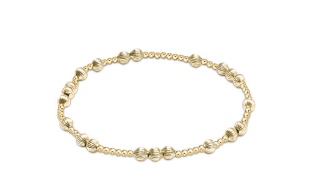 hope unwritten dignity 4mm bead bracelet - gold by enewton