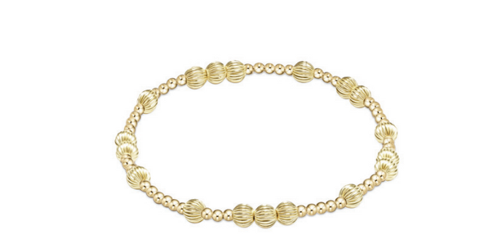 hope unwritten dignity 5mm bead bracelet - gold by enewton