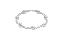 admire sterling 3mm bead bracelet - pearl by enewton