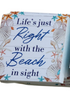 4" Wood Square Coastal Tabletop Sign