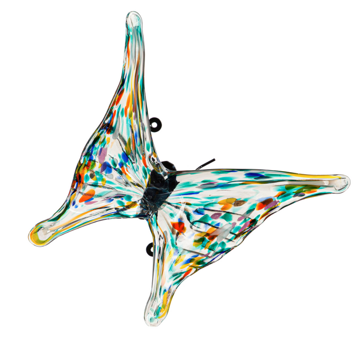 Glass Butterfly with Iron Feet 3 Sizes