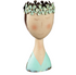 Metal Female Face Planter with Flower Headband - 2 Styles - A. Dodson's