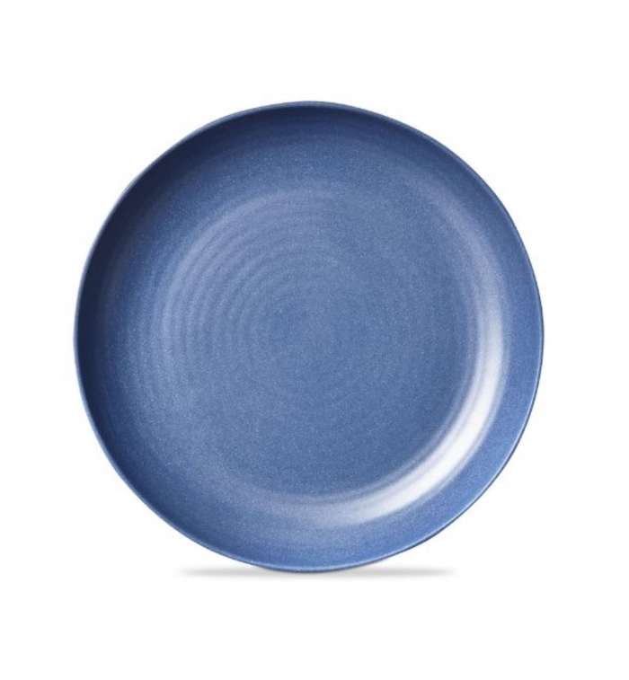 brooklyn melamine dinner plate - blue denim