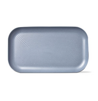 brooklyn melamine rectangular platter - light blue