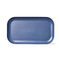 brooklyn melamine rectangular platter - blue denim