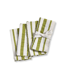 seersucker stripe napkin set of 4 - green