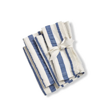 seersucker stripe napkin set of 4 - blue