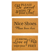 Funny Greeting Coir Mat - 3 Styles