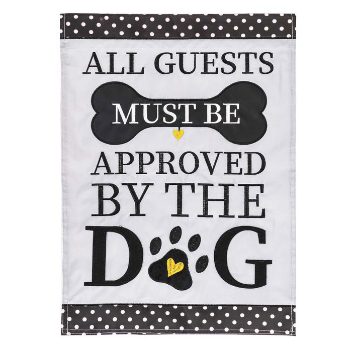 Approved by the Dog Garden Applique Flag