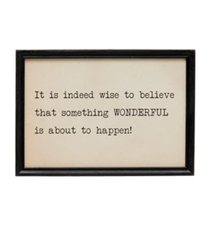 Wood Framed Wall Decor with Saying, 3 Styles - A. Dodson's