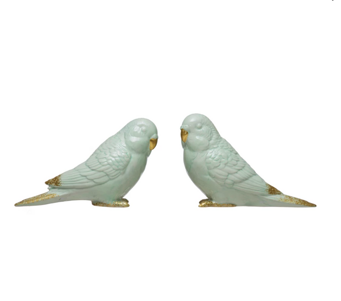 Ceramic Parakeet Décor, 2 Styles