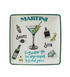 Stoneware Plate w/ Cocktail Recipe & Art, 8 Styles - A. Dodson's