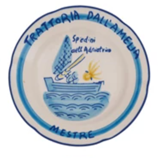 Vintage Reproduction Hand-Painted Hotel Restaurant Plate, 12 Styles - A. Dodson's