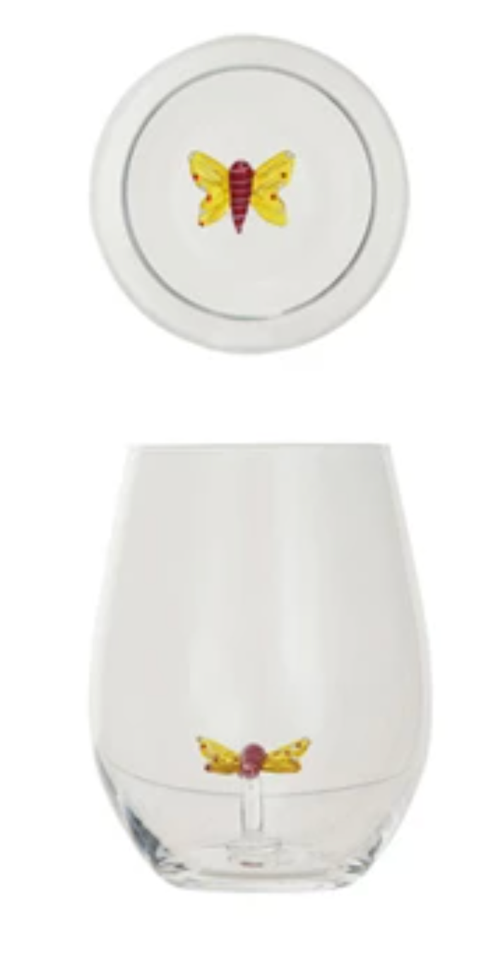 Stemless Wine Glass w/ Figure Inside, 10 Styles - A. Dodson's