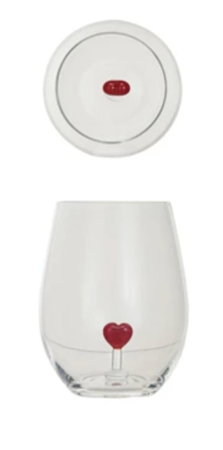 Stemless Wine Glass w/ Figure Inside, 10 Styles - A. Dodson's
