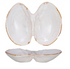 Stoneware Shell Shaped Dish w/ 2 Sections (Each One Will Vary) - A. Dodson's