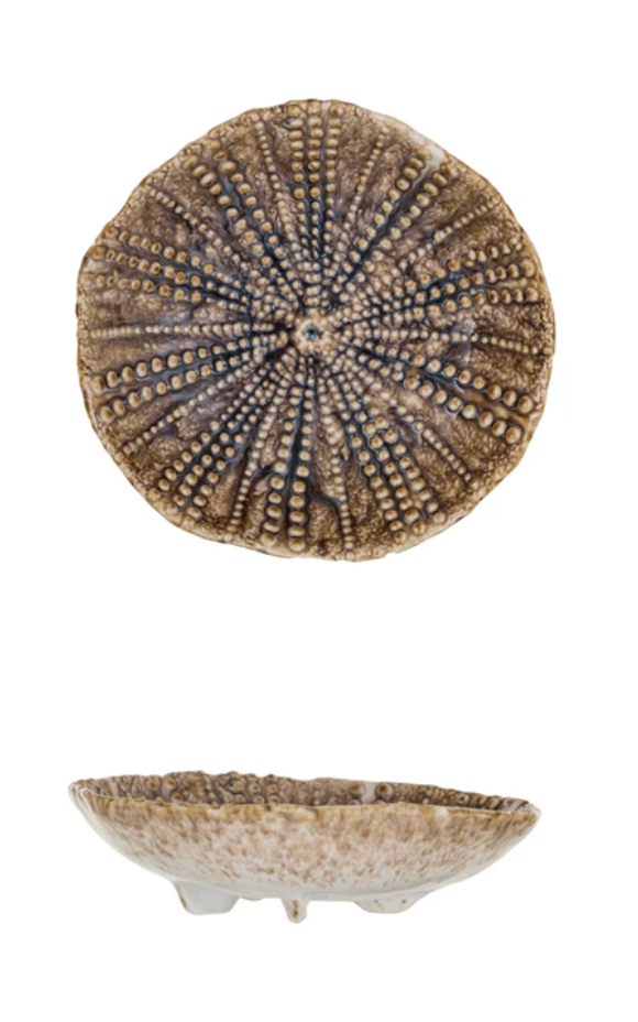Embossed Stoneware Footed Dish, 2 Colors (Each One Will Vary) - A. Dodson's
