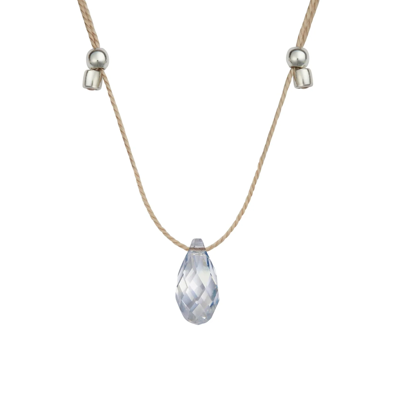 HyeVibe Crystal Necklace - Blue Shade on Silver by &Livy - A. Dodson's