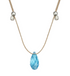 HyeVibe Crystal Necklace - Aqua on Silver by &Livy - A. Dodson's
