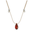 HyeVibe Crystal Necklace - Smoked Amber on Silver by &Livy - A. Dodson's