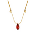 HyeVibe Crystal Necklace - Smoked Amber on Gold by &Livy - A. Dodson's