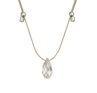 HyeVibe Crystal Necklace - Silver Shade on Silver by &Livy
