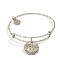 Better Together - Mother Mary/Archangel Gabriel Bangle - Antique Silver Finish by &Livy