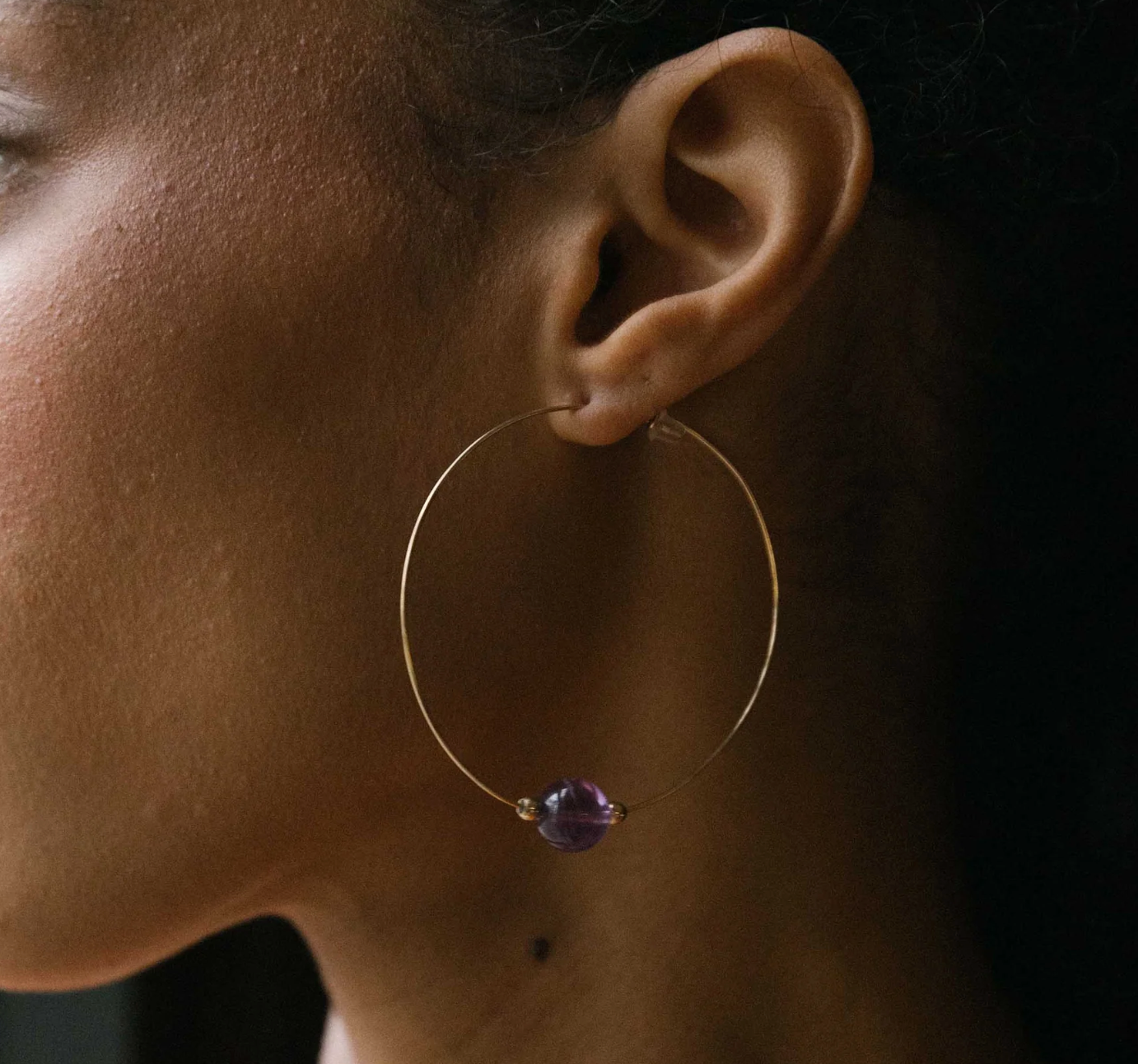 Hyevibe Gemstone 10mm Earring - Gold - 8 Styles by &Livy - A. Dodson's