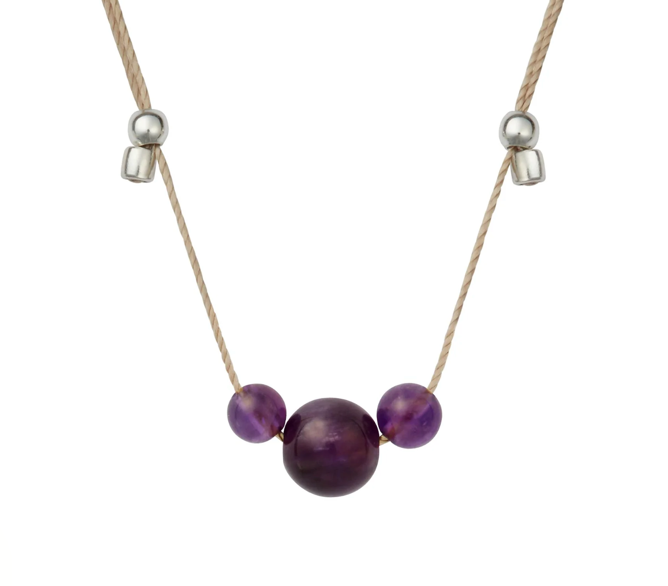 Hyevibe Multi Gemstone Slider Necklace - Silver - 8 Asst by &Livy - A. Dodson's