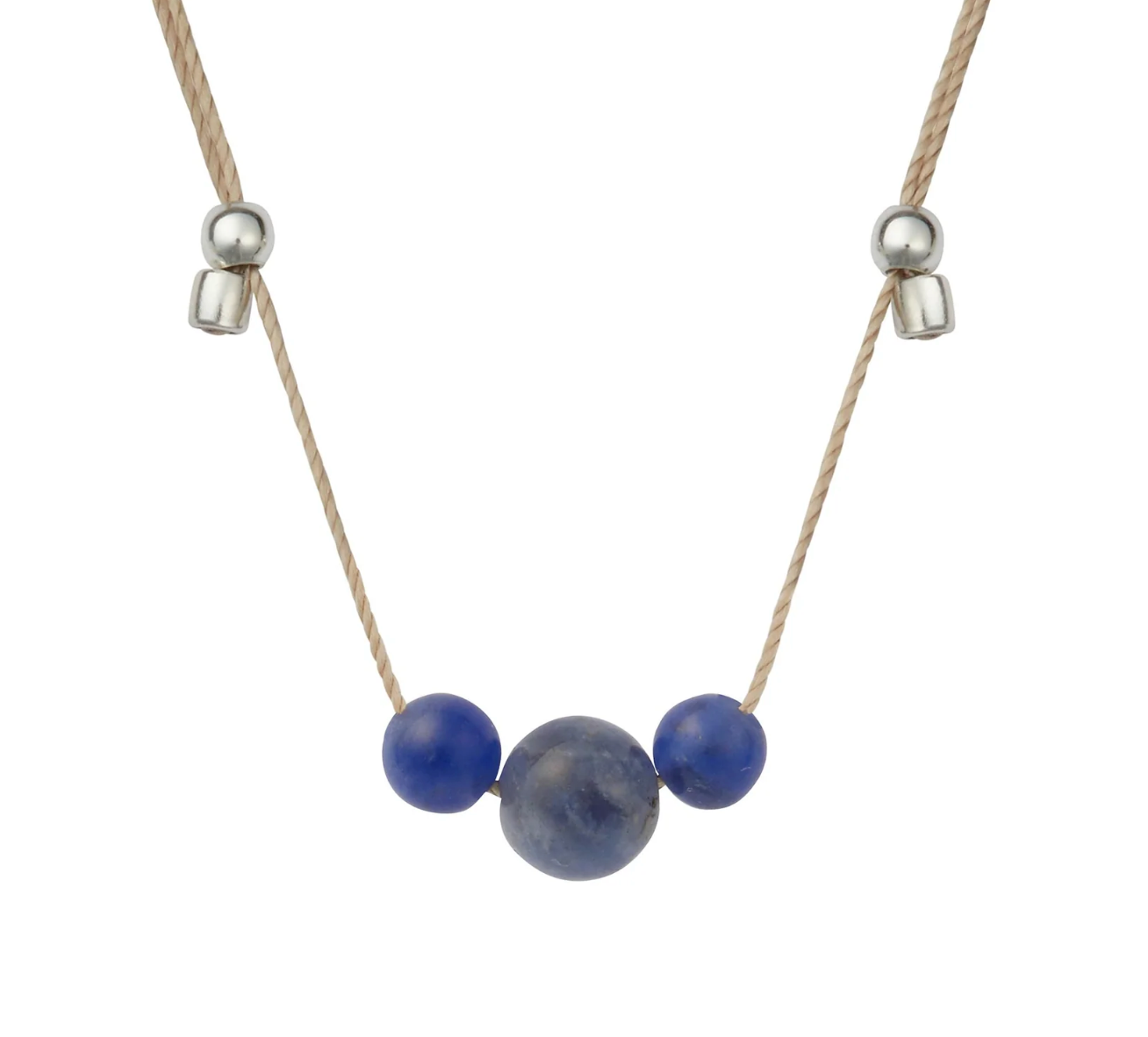 Hyevibe Multi Gemstone Slider Necklace - Silver - 8 Asst by &Livy - A. Dodson's