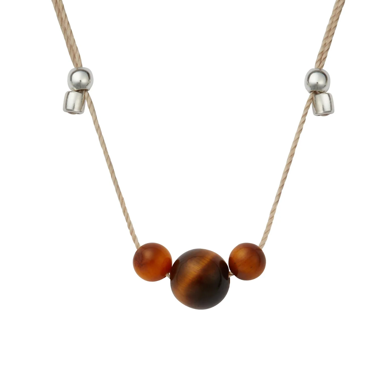 Hyevibe Multi Gemstone Slider Necklace - Silver - 8 Asst by &Livy - A. Dodson's
