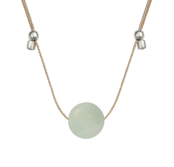 Hyevibe Gemstone Slider Necklace - Silver - 8 Styles by &Livy