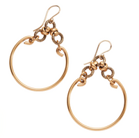 Mac's Mirage Drops Earrings - Antique Gold Finish by &Livy