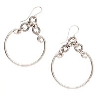 Mac's Mirage Drops Earrings - Antique Silver Finish by &Livy