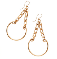 Sweet Thing Swings Earrings - Antique Gold Finish by &Livy