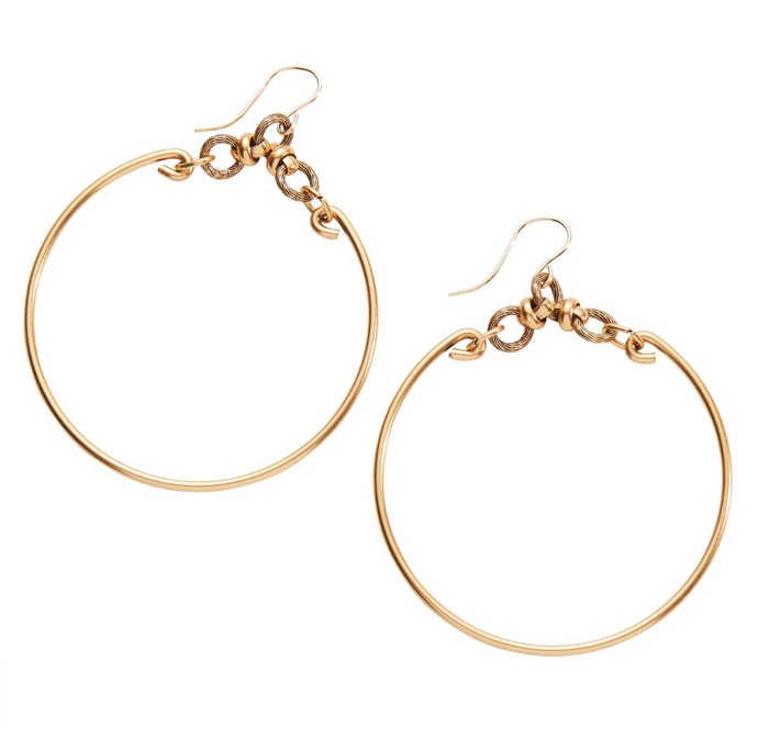 Love Them Madly Drops Earrings - Antique Gold Finish by &Livy