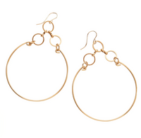Heaven Knows Hoops Earrings - Antique Gold Finish by &Livy
