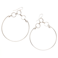 Heaven Knows Hoops Earrings - Antique Silver Finish by &Livy