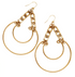 Dream On Drops Hoops Earrings - Antique Gold Finish by &Livy - A. Dodson's