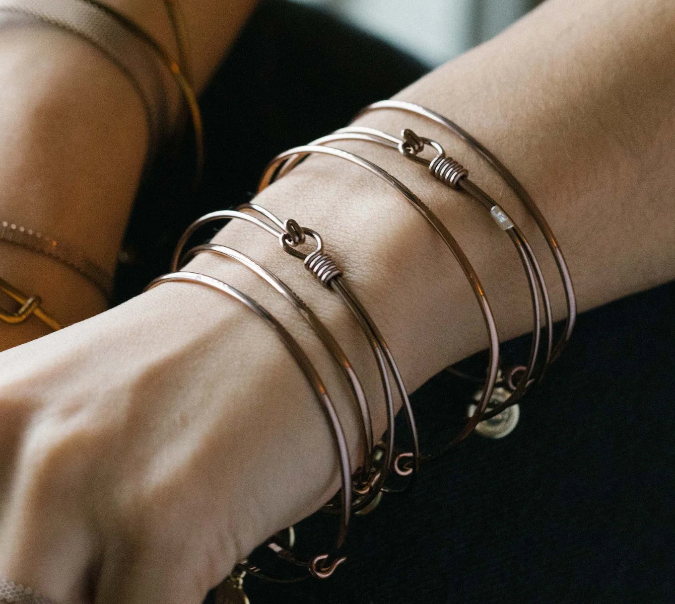 Love Knot Bangle Bracelet - 6 colors, 2 sizes by &Livy - A. Dodson's