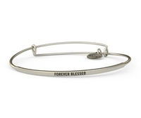 Posy - Forever Blessed Bangle - Antique Silver Finish by &Livy