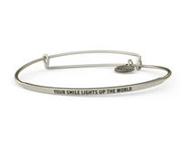 Posy - Your Smile Lights Up The World - Antique Silver Finish by &Livy