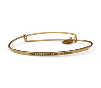 Posy - Your Smile Lights Up The World - Antique Gold Finish by &Livy