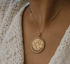 Better Together - Mother Mary/Michael Necklace Antique Gold Finish - Large by &Livy - A. Dodson's