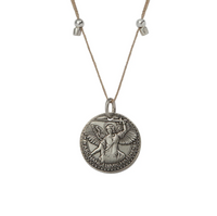 Better Together - Mother Mary/Michael Necklace Antique Silver Finish - Small by &Livy